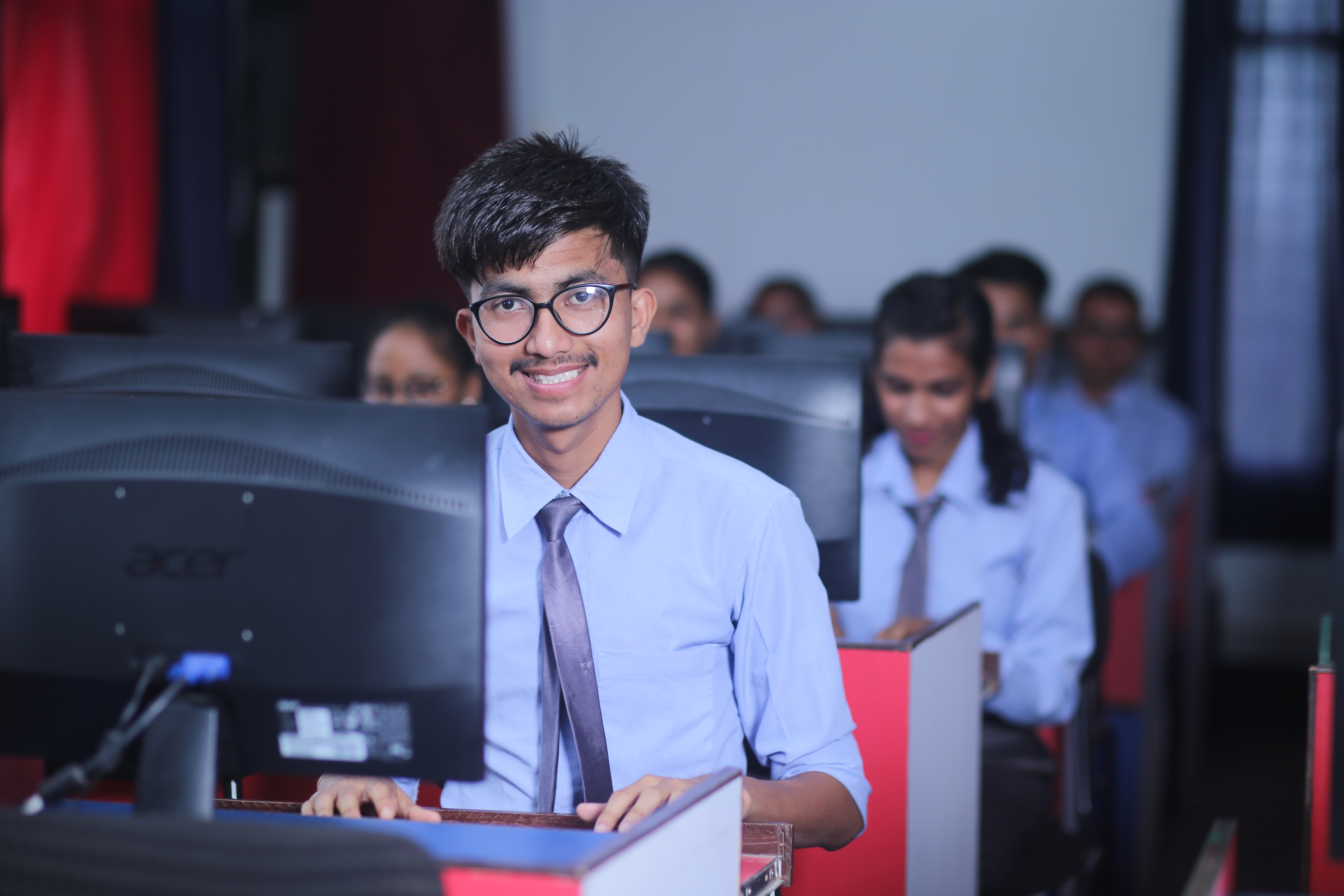BIT students working on computers