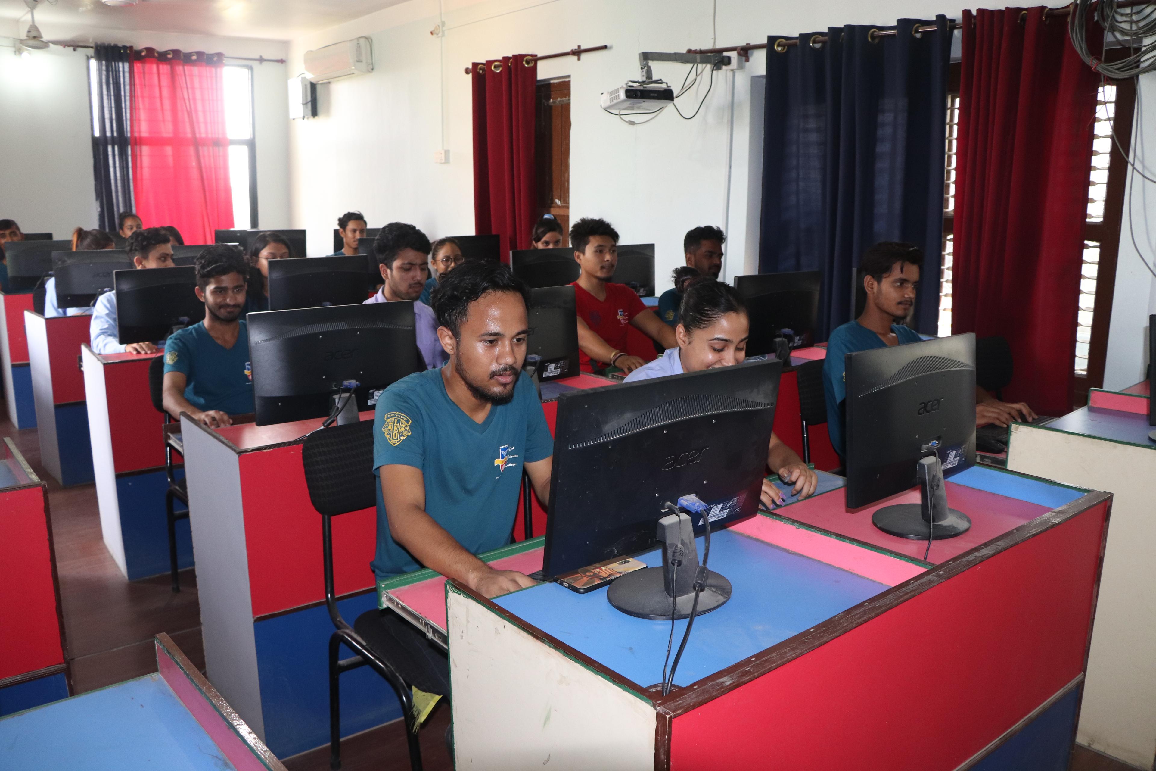 BIT students working on computers