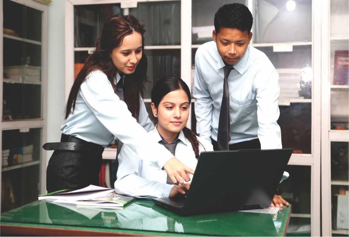 MBA students in a leadership workshop