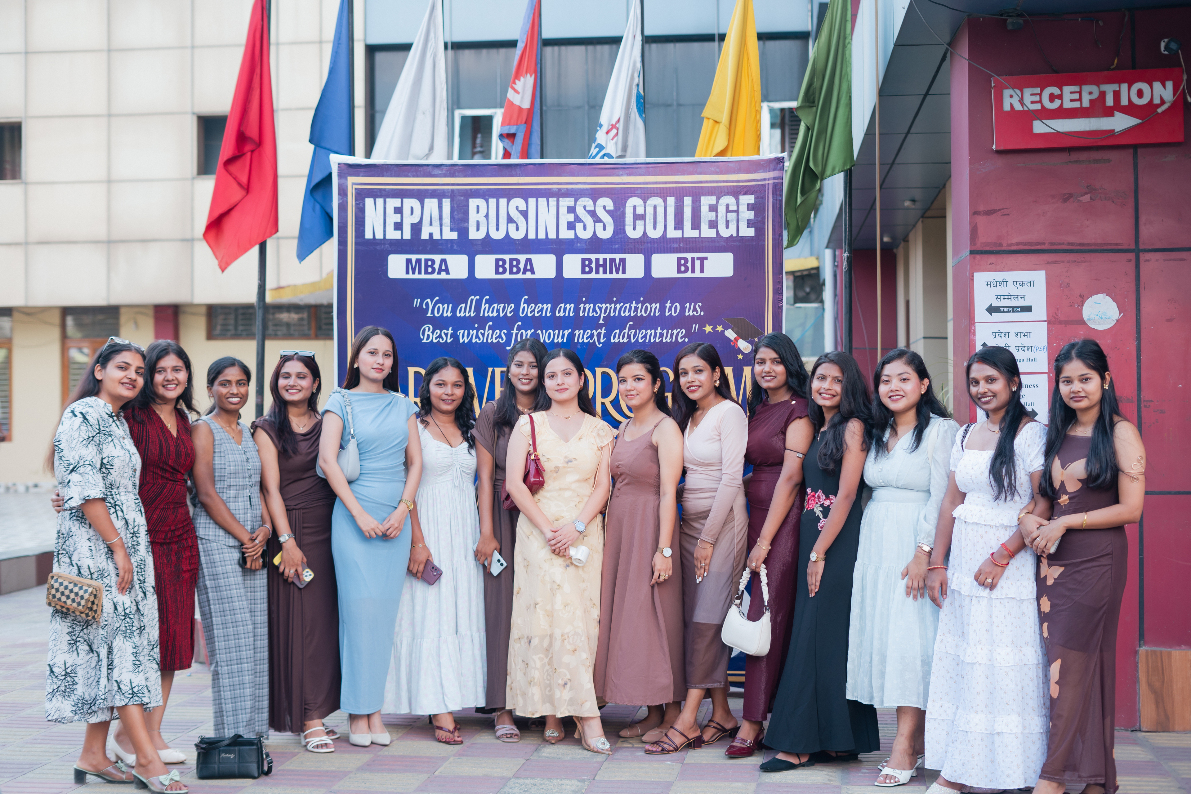 Students on NBC campus